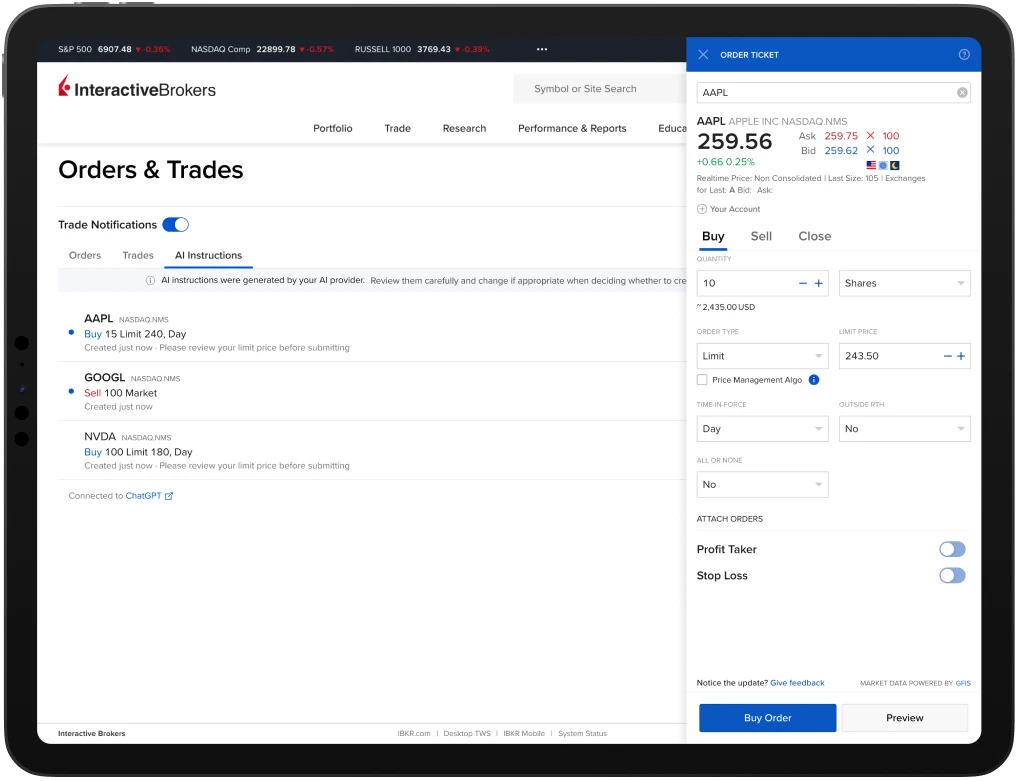 Example of YMC AI Integration within Client Portal
