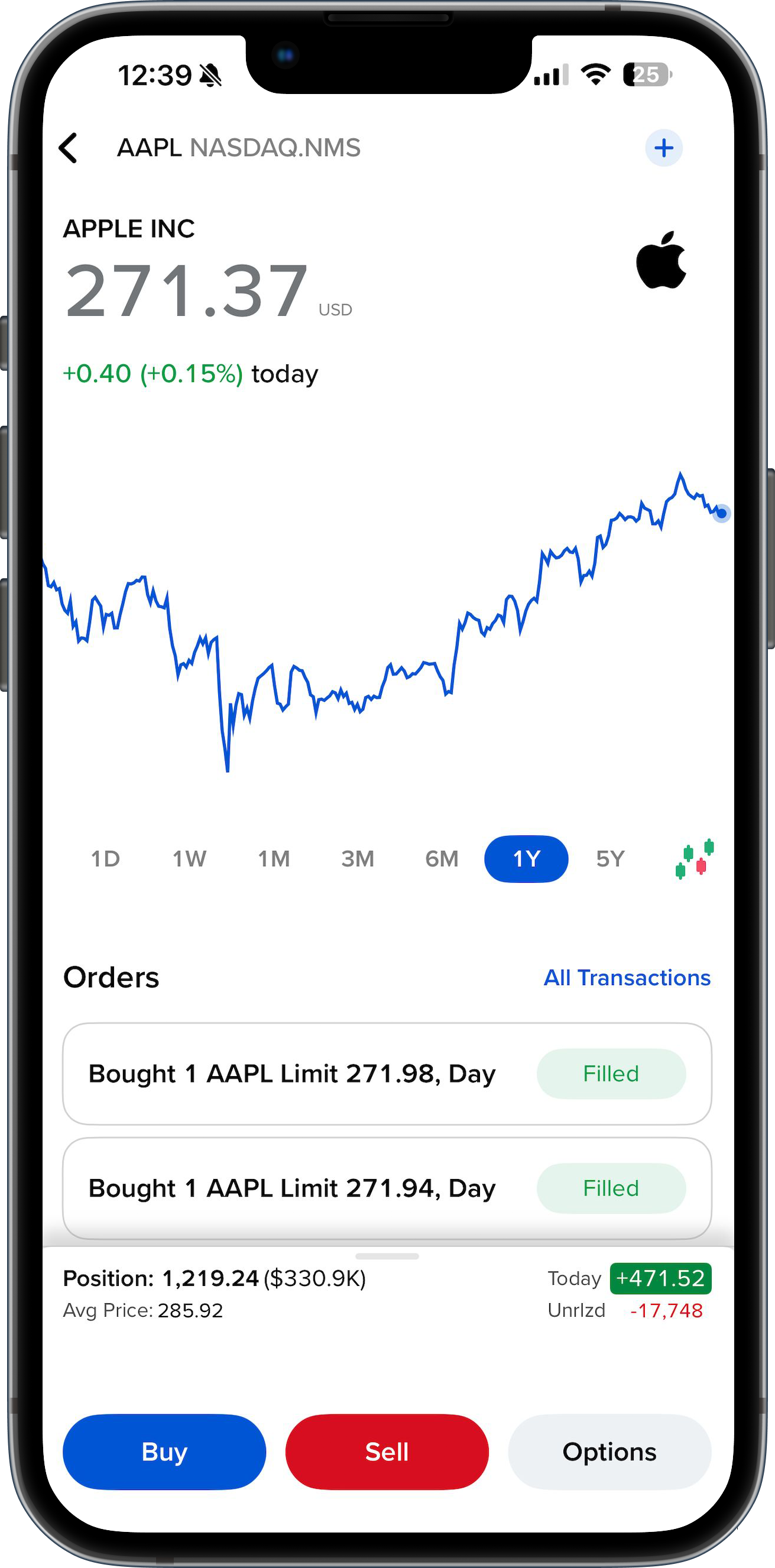 Example of GlobalTrader App